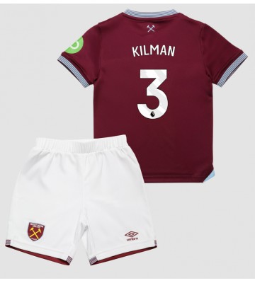 West Ham United Max Kilman #3 Primera Equipación Niños 2025-26 Manga Corta (+ Pantalones cortos)